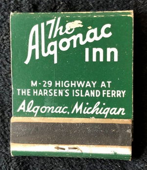 The Algonac Inn - Matchbook